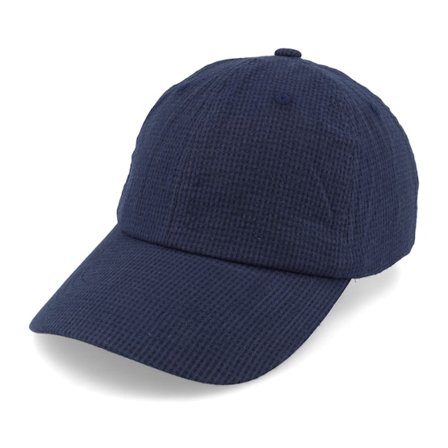 Levi's - Blauw unconstructed Cap - Soft Cap Seersucker Navy Dad Cap @ Hatstore