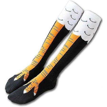 Morsomme Kyllingbein Sokker, Dame Knehøye Kylling Sokker Nyhet Mønster Sports Sokker for Kvinner Jenter Barn, Strømper