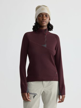 Klättermusen Huge Half Zip Sweater Women's - Amaranth Red - XS