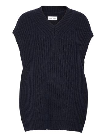 Keiko Vest 11250 Vests Knitted Vests Blå Samsøe Samsøe