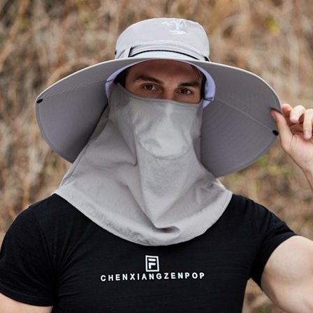 Fashion Sommar Utomhus Solskydd Fiskekeps Hals Ansikte