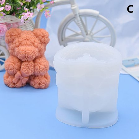 IC Rose Love Bear Gipsform Form Aromaterapi Ljusverktyg Si C