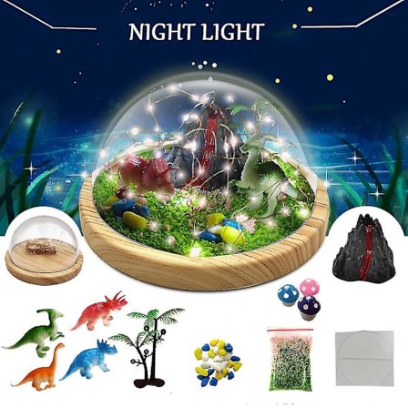 Dinosaur DIY Nattelys Kunsthåndverk Bordpynt Dekorasjon For Barn Gaver