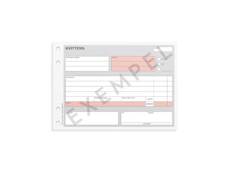 Burde Blankett kvittens A5L med 1 kopia 2x50 blad - Lyreco - Kontorsmaterial - Blanketter och bokföring - Blanketter