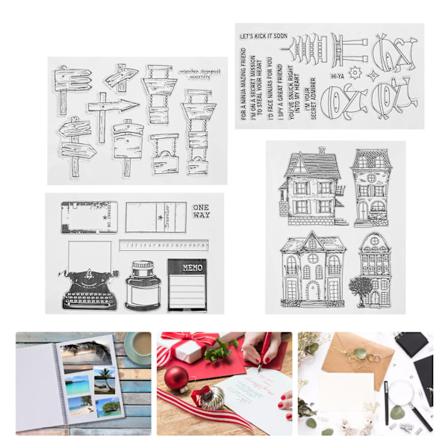 4 ark byggnad silikon tätning klar utsökt dekorativ prägling för DIY Scrapbook papper kort fotoalbum