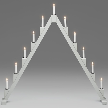 Konstsmide 3592-370 Elektrisk adventsstage grå, 11 lys, Belysning