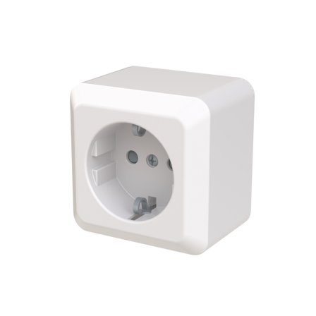 ABB Saga 20EAKS-916 Vägguttag vit, Strömbrytare & vägguttag