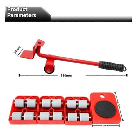 Flyttport Set Hjulstång Flyttlyftare Möbel Flyttare Kraftig Flyttare Tung Flyttare Portabel