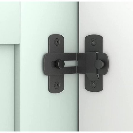 Sort 90 graders flipdørslåsbolt låse til ladeport højre vinkel