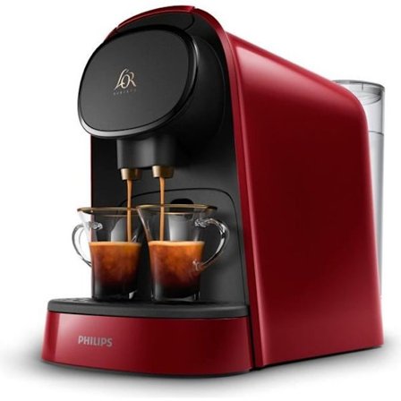 PHILIPS L'Or Barista LM8012 / 51 dubbel espressokapsel kaffemaskin - röd + 9 kapslar
