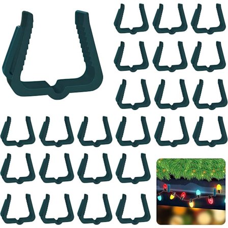 30 stk - Julelys klips - Lysklips - Plastklips - Lys kroker - Party lys klips