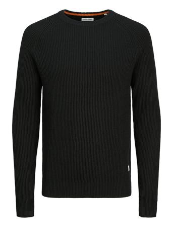 Jjpannel Knit Crew Neck Aw24 Black Jack & J S