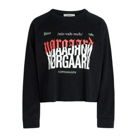 Mads Nørgaard, Terry Sweatshirts 201306 Zwart, Dames, Maat:L