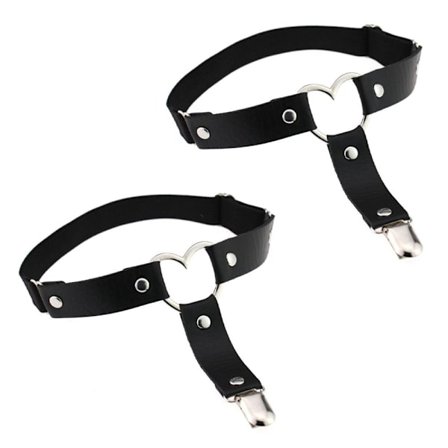 2st hjärta ben strumpeband band strumpebälte pu läder - spot sales