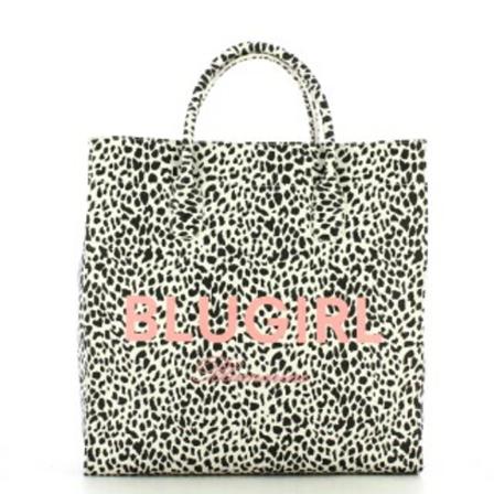 Blugirl, Maxi Handbag from Animalier With Logo Wit, Dames, Maat:ONE Size