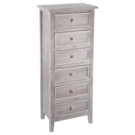 Charme chiffonier med 6 skuffer, naturlig