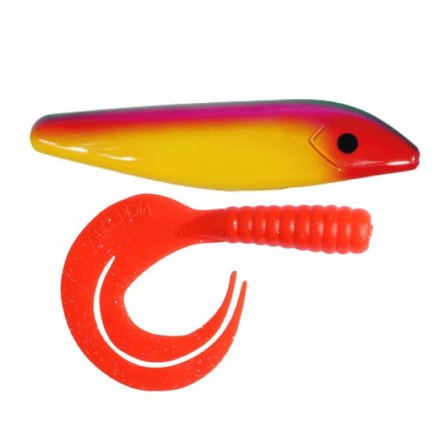 Vicke Pike Tail 80g, 40cm - Parrot Red Glitter Tail