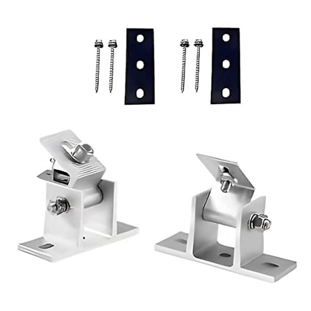 Solpanelhållare, Solpanelhållare End Clamp Kit, Stativ Solmodul 0-60 Individuellt Justerbar Platt Takmonteringsvinkel (utan Teleskopisk Ro