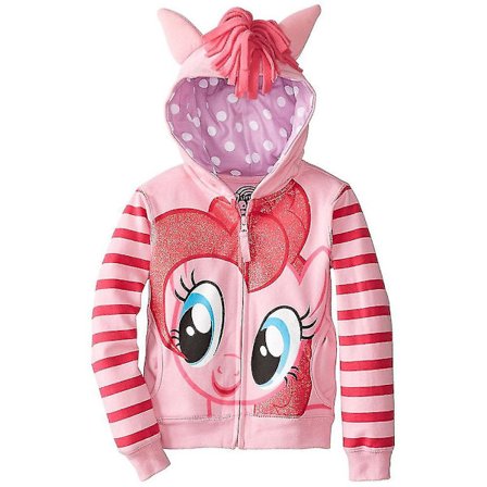 Barn Jenter Gutter My Little Pony Regnbue Hoodie Jakke Vinger Stripete Genser Twilight Dash Hettejakke