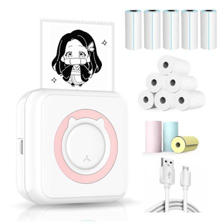 Mini Lomme-Stickerprinter, Bluetooth Trådløs Bærbar Mobilprinter Maskine Termisk Printer Til Noter, Memo, Foto, Lomme Etiket Kvitteringsprinter C