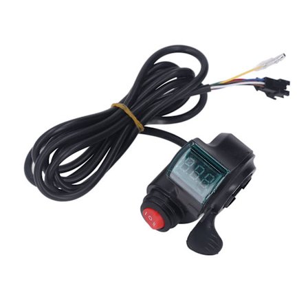 Elcykel tumgas 3 hastigheter digital spänningsdisplay cykel handgasreglage för mountainbikes