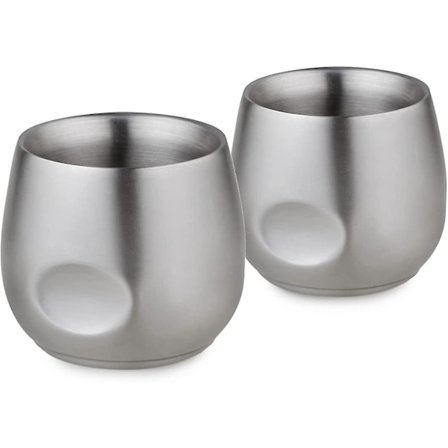 Kaffekop, Chic 6oz Dobbelt Vægge Isoleret Espresso Kopper i Rustfrit Stål