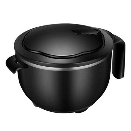 Pyöreä pikanuudelikulho kannella ja kahvoilla Ruostumattomasta teräksestä valmistettu kulho Suuri kapasiteetti Keittiönuudeli B haoyi GQL