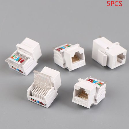 5 STK RJ45 stik informationsstik Computer udtag Kabel Ad