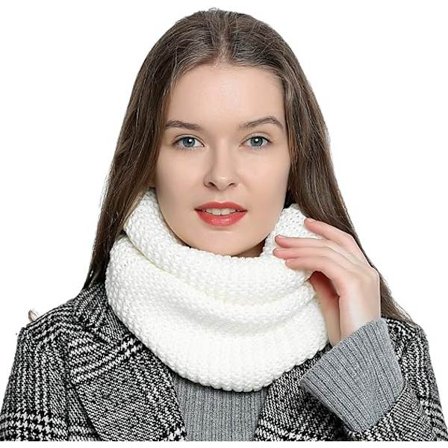 Varm og myk dame tube ullskjerf strikket