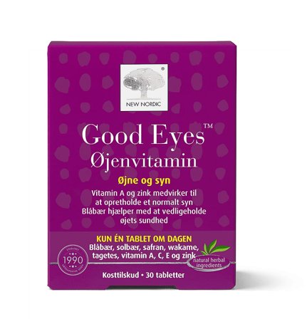 New Nordic Good Eyes Øjenvitamin 30 stk, Helse & Madvarer, Hud, Hår & Negle, Kosttilskud Til Huden