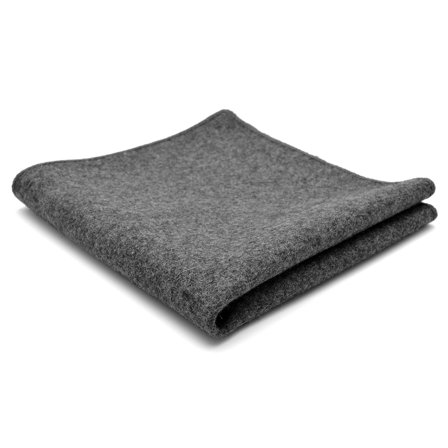 Lenço de Bolso em Lã Cinzento Claro Feito à Mão para homens - Lenços de bolso estampados