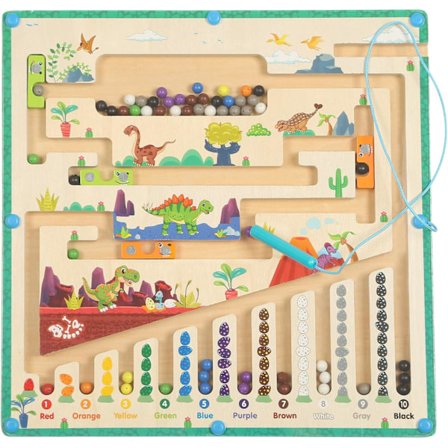 Montessori-leketøy, Magnetisk Spill, Labyrint, fra 3 4 5 år, Magnetisk leketøy for barn fra 3 år, gutt, farger og tall, pedagogisk leketøy