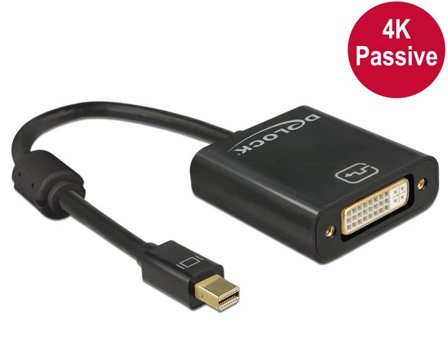 Delock video adapter - Mini DisplayPort til DVI-I - 20 cm