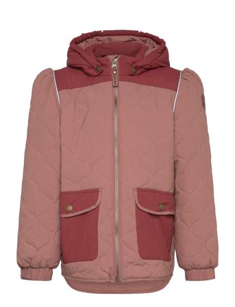 Thermal Mix Jacket Warm Puff Outerwear Thermo Outerwear Thermo Jackets Pink Mikk-line
