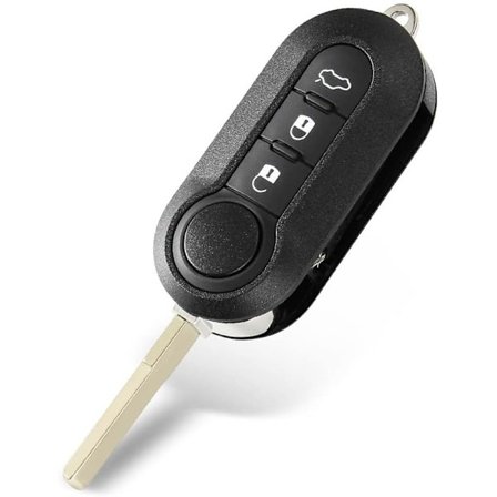 3 Knapper Bilnøkkel Deksel Erstatning for Fiat 500 Peugeot Citroen Brava Bravo Grande Evo Doblo Du