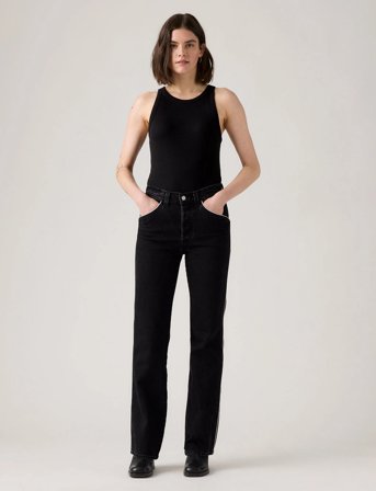 Levi's Wedgie Boot Piping Sunset Ride - Black - 25 x 32