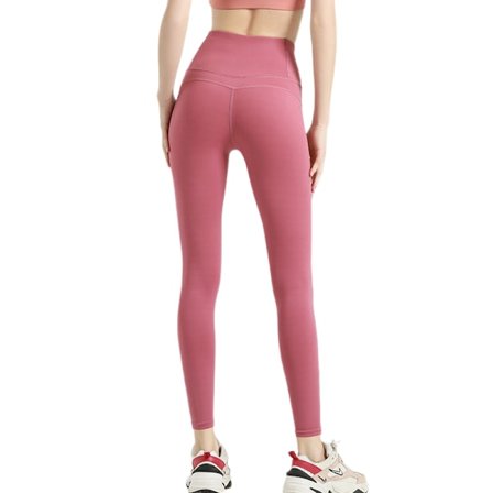 Stretch Hög Midja Höftlyft Leggings - Biker Shorts, Capri, Dam Full Length Sport Löpning Yoga Byxor (Kardemumma Röd) S Storlek