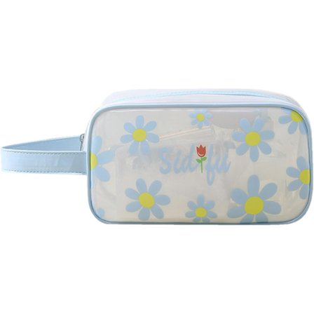 RFID-blokkerende kompakt todelt lommebok i skinn for kvinner med myntlomme med glidelås, liten damelommebok med ID-vindu Haze Blue