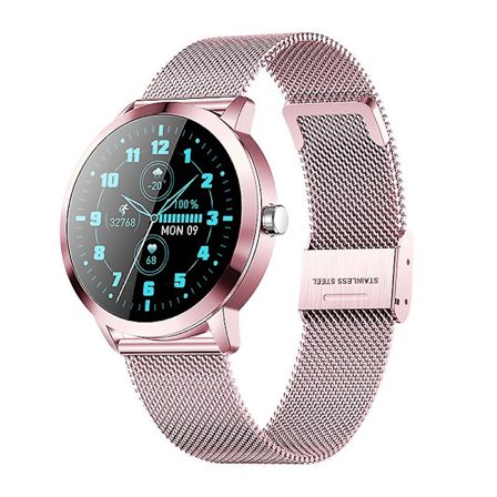 Q8h älykello sykemittauksella verenpainetiedot Push-urheilukello naisille (vaaleanpunainen)