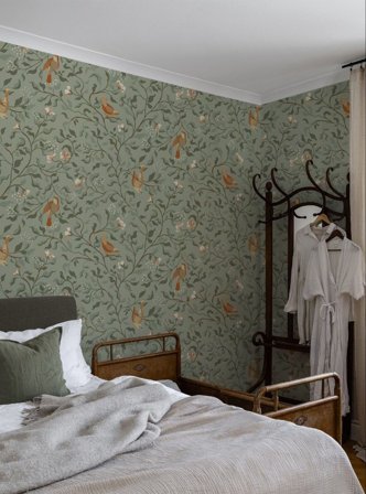 Duro Tapet, Josefin 534-02 Flora, L, Grön, Färg & tapeter