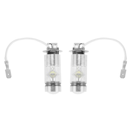 2 kpl 6000K valkoinen LED H3 100W 2323 auton sumuvalopolttimo DRL