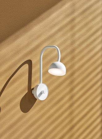 Blush vegglampe - matt hvit