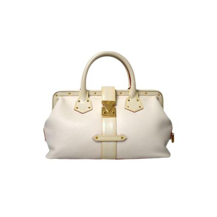 Louis Vuitton Vintage, Pre-owned Leather Handbag Wit, Dames, Maat:ONE Size,leer