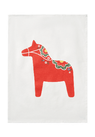 Åhléns Home Kökshandduk MORA 50x70 cm Kökstextil Röd ONESIZE