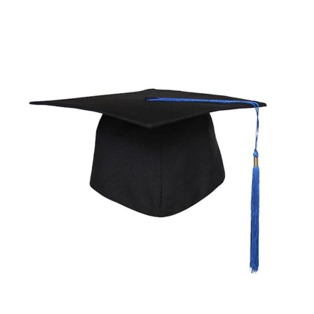 Studentmössor med tofsar Examensceremoni Festtillbehör Examenshatt Fotorekvisita för Studenter Blå 23*23CM
