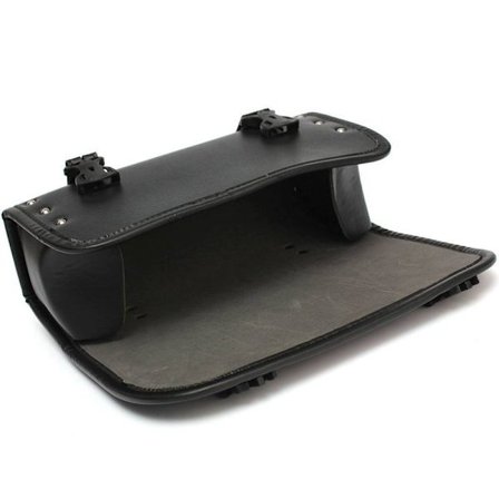Motorsykkel Verktøyveske Pu Sport Touring Sadelveske Lær Oppbevaring Pannier Verktøypose Rull Tønneveske For Harley Davidson(svart1stk)