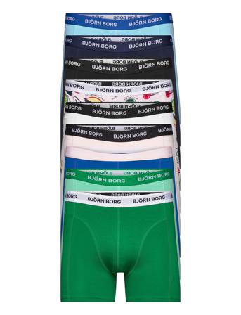 Essential Boxer 9P Boxershorts Grøn Björn Borg