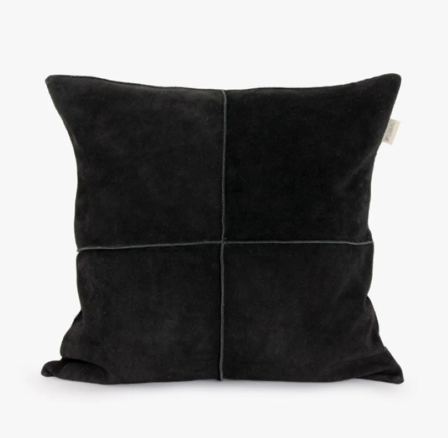 Lama Putetrekk Semsket-Skinn 50x50cm Sort