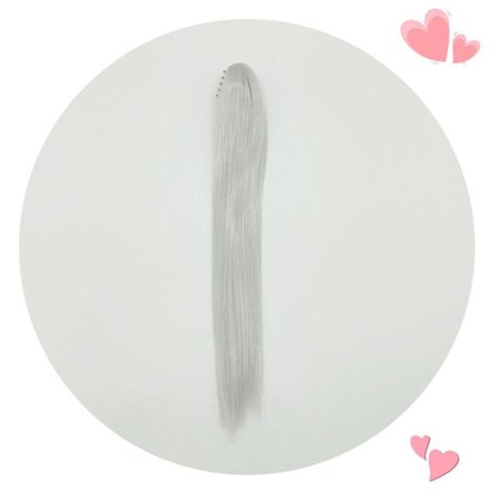 Straight Hair Clip Hestehale Hår GRÅ