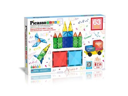 PICASSOTILES Picasso magnetset 63 delar - Lyreco - Skola och förskola - Lekmaterial - Bygglek, konstruktion och mosaik